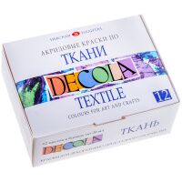 Краска для росписи тканей Decola 12 цветов по 20мл