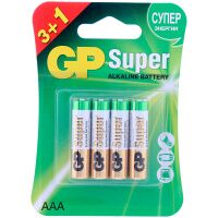 Батарейка Gp Super AAA LR03, алкалиновая, 1шт