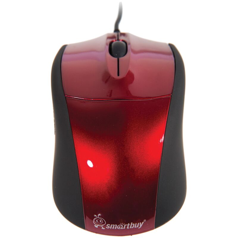 фото: Мышь проводная оптическая USB Smart Buy 325, красная