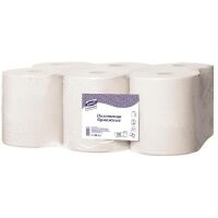 Бумажные полотенца Luscan Professional в рулоне, белые, 150м, 2 слоя, 6 рулонов