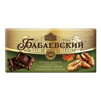 Шоколад в плитках Бабаевский темный с грецким орехом и кленовым сиропом, 100г