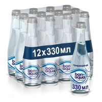 Вода питьевая Bon Aqua газ, 330мл х 12шт, стекло