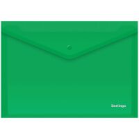 Папка-конверт на кнопке Berlingo зеленая, А4