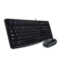 Комплект клавиатура+мышь проводной Logitech Classic Desktop MK120, черный, USB