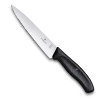 Нож Victorinox Swiss Classic разделочный, заточка прямая, 190мм, блистер, черный