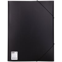 Пластиковая папка на резинке Officespace черная, A4, FE1_326