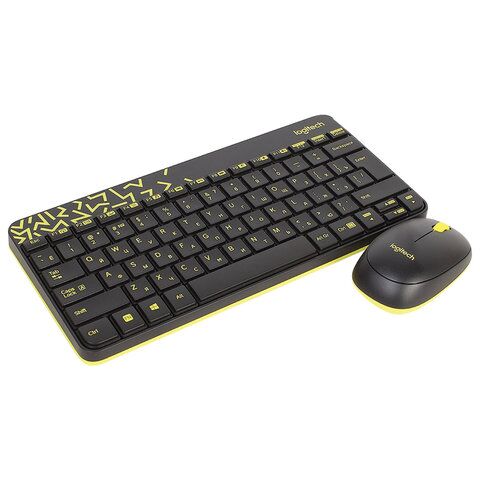 фото: Набор беспроводной LOGITECH Wireless Combo MK240, клавиатура, мышь 2 кнопки + 1 колесо-кнопка, чёрно