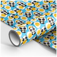 Упаковочная бумага глянц. 70*100см, MESHU 'Cute pandas', 90г/м2