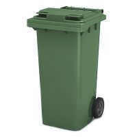 Контейнер-бак для мусора на колесах Iplast 240л, зеленый, с крышкой, 24.C29