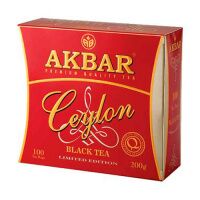 Чай Akbar Ceylon, черный, 100 пакетиков