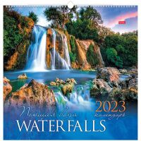 Календарь настен. перекид. на гребне Hatber 'КАРЕ' - Водопады, 45*45см, с ригелем, 2023г