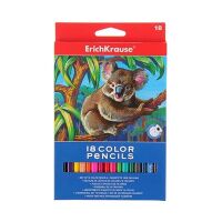 Набор цветных карандашей Erich Krause 18 цветов, трехгранные, 32881