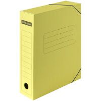 Архивная папка на резинках Officespace желтая, А4, 75 мм
