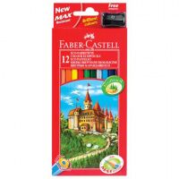 Набор цветных карандашей Faber-Castell Eco Замок 12 цветов, с точилкой, 120112