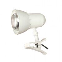 Светильник настольный Трансвит Надежда-1 Мини белый, на прищепке, для ламп накаливания с зеркальным