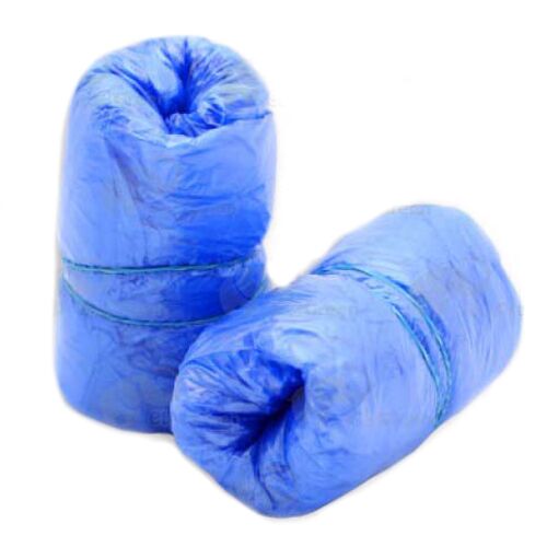 фото: Бахилы Elegreen Стандарт удлиненные 9мкм (3гр), голубые, с 2й резинкой, в роликах, 10 пар