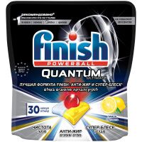 Таблетки для посудомоечной машины Finish 'Quantum Ultimate', лимон, 30шт.