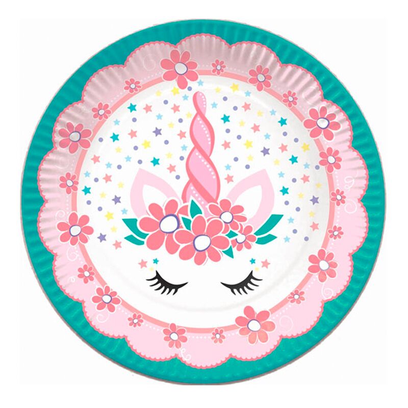 фото: Тарелка одноразовая Патибум Единорог Pink&Tiffany, d=18см, 6шт