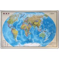 Коврик настольный для письма Officespace 38x59см, карта мира