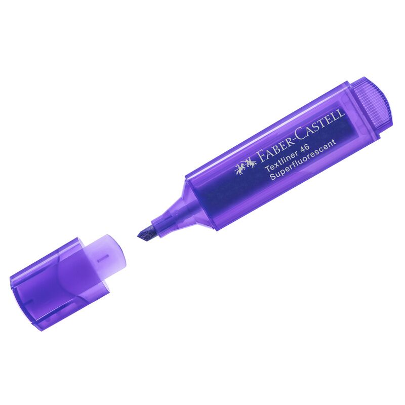 фото: Текстовыделитель Faber-Castell 46 Superfluorescent флуоресцентный фиолетовый, 1-5мм, скошенный након