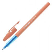 Шариковая ручка Stabilo Liner Pastel синяя, 0.3мм, персиковый корпус