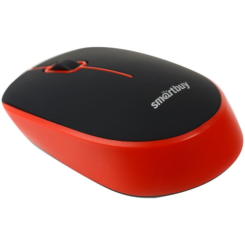 фото: Мышь беспроводная Smartbuy ONE 368AG, красный, черный, USB, 3btn+Roll