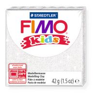 Глина полимерная FIMO kids, 42гр, блестящая белая