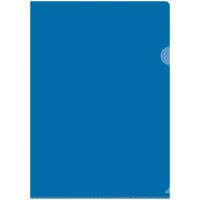 Папка-уголок Officespace синяя прозрачная, А4, 150мкм
