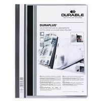 Скоросшиватель пластиковый Durable Duraplus серый, А4, 2579-10