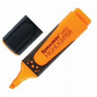 Текстовыделитель Brauberg Super оранжевый, 1-5мм, прорезиненный корпус