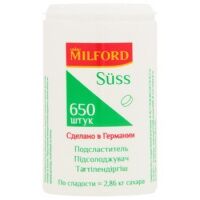 Заменитель сахара Milford Suss в таблетках, 650шт