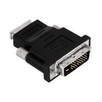 Адаптер переходник Buro HDMI-DVI-D (f-m) черный, позолоченные контакты, 817218