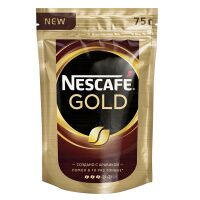 Кофе растворимый Nescafe Gold, 75г, пакет