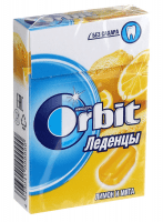 Леденцы ORBIT лимон-мята, 35г