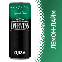 Напиток Evervess Искрящийся Лемон-Лайм, 330мл