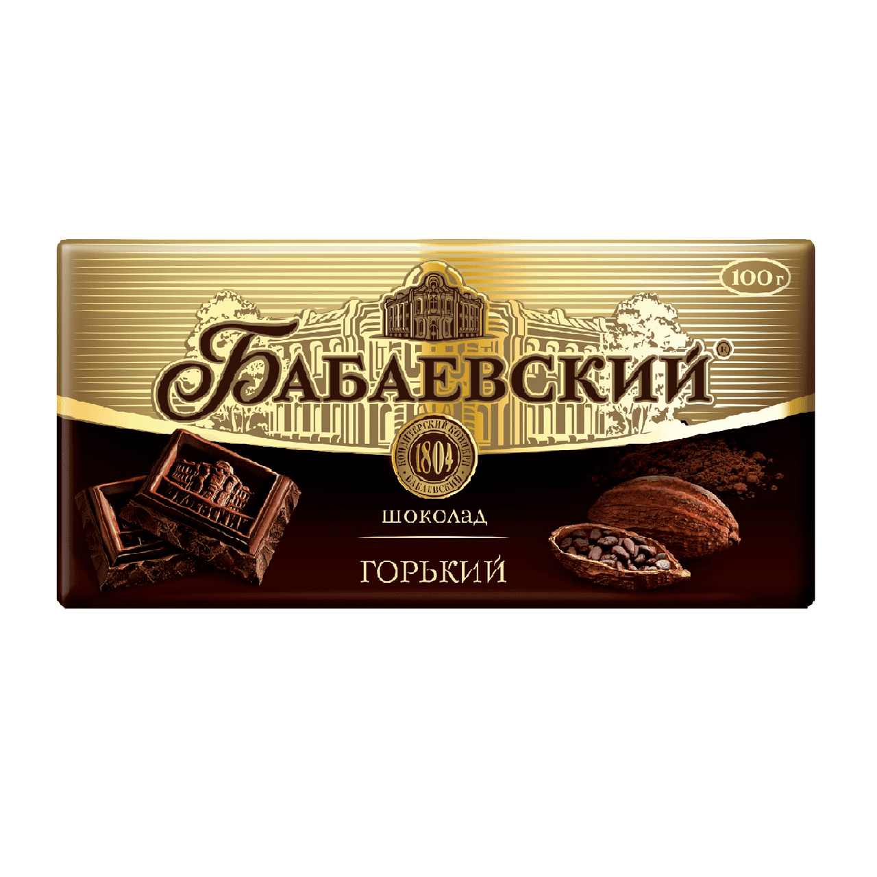 фото: Шоколад в плитках Бабаевский горький, 100г
