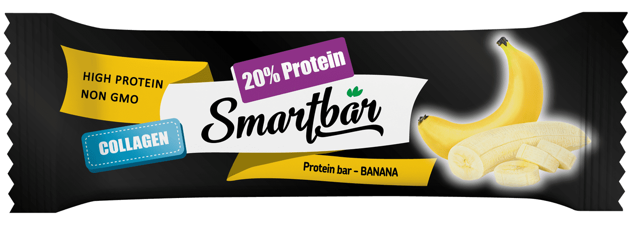 фото: Протеиновый батончик SMARTBAR Protein банан в темной глазури, 40г