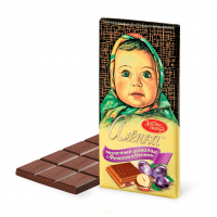 Шоколад в плитках Аленка фундук изюм, 90г