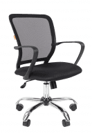 Кресло офисное Chairman 698 ткань, черная, TW-01, крестовина хром