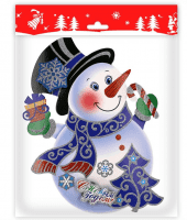 Панно-наклейка Веселый Снеговик B&H