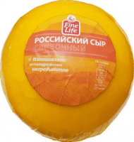 Сыр полутвердый Fine Life Российский сливочный 50%, 1кг