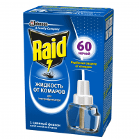 Жидкость для электрофумигатора RAID 60 ночей без комаров, 1 шт