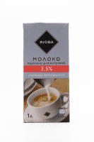 Молоко Rioba 3.5%, 1л, ультрапастеризованное, для капучино