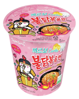 Лапша быстрого приготовления Buldak Кап карбонара и курица с карбонарой острая, 80г