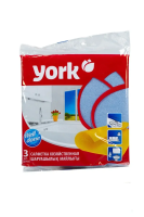Салфетка хозяйственная York 35х35см, вискоза, 3шт/уп