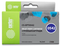 Картридж струйный Cactus CS-EPT0542 T0542 голубой (16.2мл) для Epson Stylus Photo R800/R1800