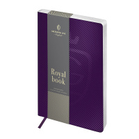 Записная книжка А5 80л. ЛАЙТ, кожзам, Greenwich Line 'Royal book', фиолетовый, серебр. cрез