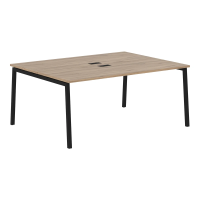 Стол 2-х местный ELWST 1713 Дуб Денвер светлый/Черный 1760х1346х750 EDIS