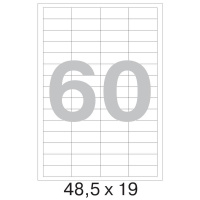 Этикетки самоклеящиеся Pro Mega Label 48.5х19мм, белые, 60шт на листе А4, 100 листов