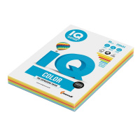 Цветная бумага для принтера Iq Color intensive 5 цветов, А4, 250 листов, 80г/м2, RB02